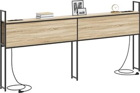 vidaXL Κεφαλάρι Αποθήκης με Σταθμό Φόρτισης με ράφι Sonoma Δρυς