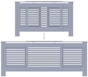 vidaXL Κάλυμμα Καλοριφέρ Γκρι 205 εκ. από MDF