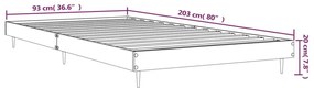 Πλαίσιο Κρεβατιού Καφέ Δρυς 90x200 εκ. Επεξεργασμένο Ξύλο - Καφέ