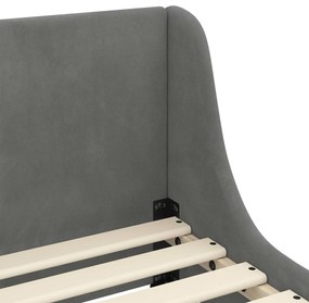 vidaXL Κρεβάτι Παιδικής Κρεβατοκάμαρας με Κεφαλάκι Σκούρο Γκρι