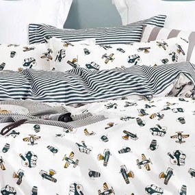 Ζεύγος Μαξιλαροθήκες Oxford (50x70) Melinen Prime Line Kids Planet Boy