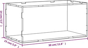 vidaXL Κουτί Βιτρίνας Διαφανές Ακρυλικό 30x15x14 εκ.