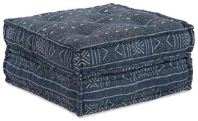 vidaXL Μοντέρνος πουφ Indigo 70x70x36 ύφασμα