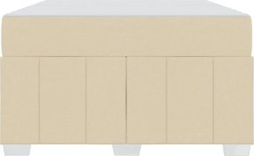 vidaXL Σκελετός Κρεβατιού με στρώμα Κρεμ 120 x 200 cm ύφασμα