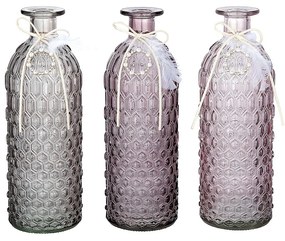 Βάζο ArteLibre Μπουκάλι Γυαλί 8x25cm Σε 3 Χρώματα