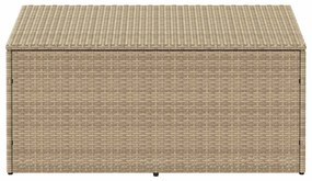 vidaXL Box αποθήκευσης κήπου Μπεζ 110x50x58 cm Poly Rattan