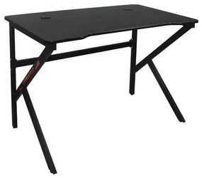 Gaming Γραφειο 100X60Cm Steel Μαύρο . Διάσταση: 100x60x75cm