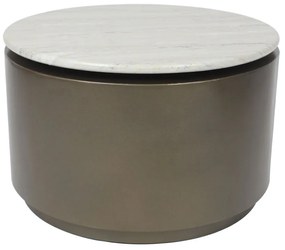 POMMA COFFEE TABLE TRAVERTINE BRONZE 60x60xH38cm - 04-1115