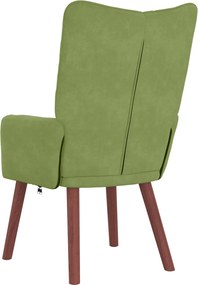 vidaXL Πολυθρόνα Ανοιχτό Πράσινο 63 x 67 x 94 εκ. Βελούδο