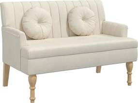 vidaXL Παγκάκι 113 x 64,5 x 75,5 εκ. Λινό με Μαξιλάρια
