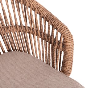 ΠΟΛΥΘΡΟΝΑ ΑΛΟΥΜΙΝΙΟΥ ORIN HM6265.02 ΛΕΥΚΗ-P.E.RATTAN ΦΥΣΙΚΟ-ΜΠΕΖ ΜΑΞΙΛΑΡΙΑ 58x61x75Υ (1 Τεμμάχια)