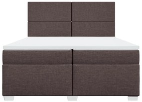 ΚΡΕΒΑΤΙ BOXSPRING ΜΕ ΣΤΡΩΜΑ ΣΚΟΥΡΟ ΚΑΦΕ 200X200 ΕΚ. ΥΦΑΣΜΑΤΙΝΟ 3292891