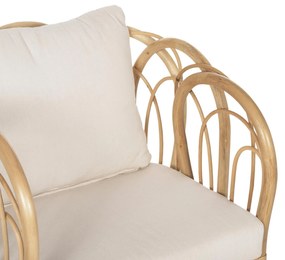 ΠΟΛΥΘΡΟΝΑ ESTOR  RATTAN ΣΕ ΦΥΣΙΚΟ-ΛΕΥΚΟ ΜΑΞΙΛΑΡΙ 78x75x92Υ εκ.