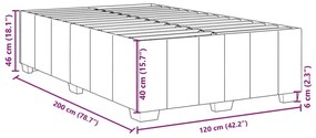 Κρεβάτι Boxspring με Στρώμα Taupe 120x200 εκ. Υφασμάτινο - Μπεζ-Γκρι