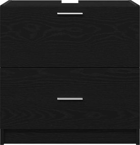 vidaXL Ντουλάπι Μπάνιου Μαύρη Οξυά 59 x 37 x 59 cm Επεξεργασμένο ξύλο