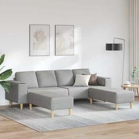 vidaXL Σετ Καναπέ 3 pcs Σκούρο γκρι ύφασμα