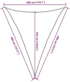 Πανί Σκίασης Κρεμ 3 x 4 x 4 μ. από HDPE 160 γρ./μ² - Κρεμ