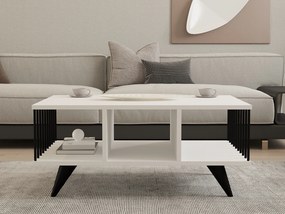 Τραπεζάκι Σαλονιού Λευκό CEPOFO 90x60x40