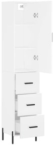 vidaXL Ντουλάπι Λευκό 34,5 x 34 x 180 εκ. από Επεξεργασμένο Ξύλο