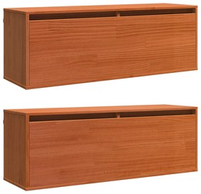 vidaXL Ντουλάπια Τοίχου Επιτοίχιο 2 pcs Καφέ κεριού 100 x 30 x 35 εκ