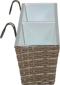 vidaXL Ραφήνα 2 pcs 80 x 17 x 17 εκ Μέταλλο