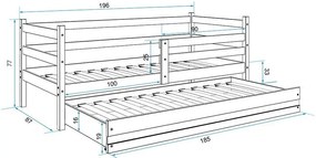 Κρεβάτι Puzzle II-Λευκό-190 x 80