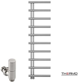 Thermo ACCENT Θερμαινόμενη πετσετοκρεμάστρα από ανοξείδωτο χάλυβα με υδραυλική λειτουργία 176x50cm Inox Brushed
