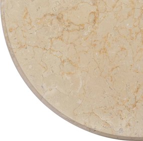 vidaXL Επιφάνεια Τραπεζιού Κρεμ Ø50 x 2,5 cm Μαρμάρινη