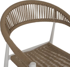 ΠΟΛΥΘΡΟΝΑ ΑΛΟΥΜΙΝΙΟΥ GRET HM5854.01 ΛΕΥΚΗ PE RATTAN ΜΠΕΖ 56x55,5x78Υεκ.