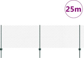 vidaXL Συρματόπλεγμα Περίφραξης με Πάσσαλο 25 x 0,8 m