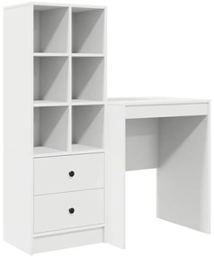 vidaXL Γραφείο με αποθηκευτικό χώρο 2 pcs Λευκό 100 x 40 x 76 εκ.