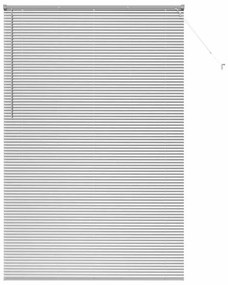 vidaXL Ρολό Παραθύρου με κουρτίνες Άλλο Ασημί 140 x 220 εκ. Αλουμίνιο
