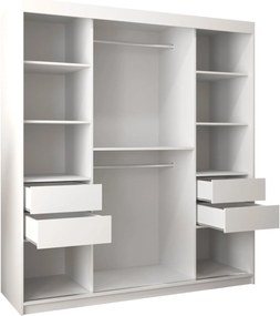 Ντουλάπα Spoti 180 Συρόμενη-Λευκό