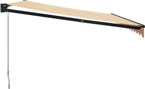 vidaXL Τέντα Πτυσσόμενη Κίτρινη / Λευκή 4 x 3 μ. Ύφασμα και Αλουμίνιο