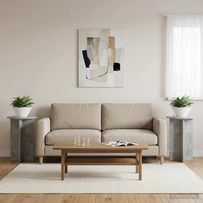 vidaXL Βάση φυτών 2 τεμ. Γκρι Σκυροδέματος Ø40 x 60 εκ.