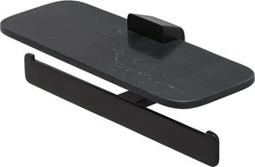 Geesa Shift 9948 Black Matt - Χαρτοθήκη διπλη με εταζέρα
