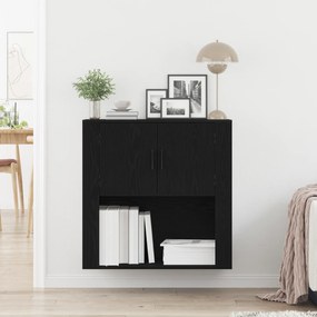 vidaXL Ντουλάπι Τοίχου  Μαύρης Βελανιδιάς 80x33x80 εκ. Επεξεργασμένο Ξύλο