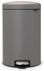 Brabantia 1001091 Κάδος με πεντάλ 20L, Mineral Concrete Grey