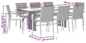 ΣΕΤ ΤΡΑΠΕΖΑΡΙΑΣ ΚΗΠΟΥ 9 ΤΕΜ ΜΑΥΡΟ ΑΠΟ ΣΥΝΘ. ΡΑΤΑΝ ΜΕ ΜΑΞΙΛΑΡΙΑ 3213503