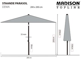 Madison Ομπρέλα Κήπου Corsica Εκρού 200 x 200 εκ. - Μπεζ