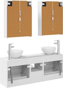 vidaXL Σετ Ντουλαπιών Μπάνιου 5 pcs Λευκό 53 x 15,5 x 70 εκ.
