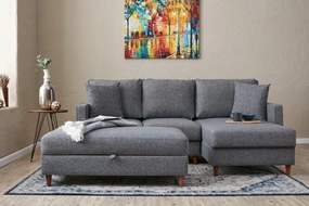 Corner Sofa Eva Right - Grey Grey