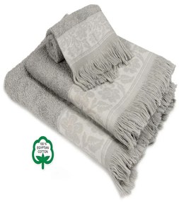 Πετσέτες Σετ 3Τμχ Νέμεσις 11 Dark Grey DimCol Towels Set 70x140cm 100% Cotton