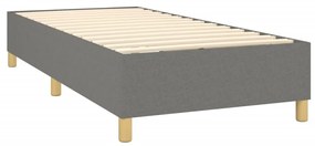 ΚΡΕΒΑΤΙ BOXSPRING ΜΕ ΣΤΡΩΜΑ ΣΚΟΥΡΟ ΓΚΡΙ 90X200 ΕΚ. ΥΦΑΣΜΑΤΙΝΟ 3137446