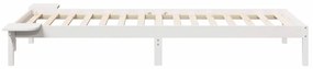 vidaXL Κρεβατοκάμαρα με Πλαϊνά Τραπέζια Λευκό 90 x 210 cm