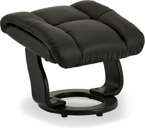 Crown Recliner Black Leather