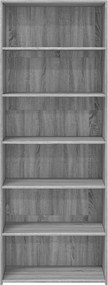 vidaXL Ντουλάπι Γκρι Sonoma 70x41x185 εκ. Επεξεργασμένο Ξύλο
