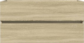 vidaXL Ντουλάπι Νιπτήρα Sonoma Δρυς 90 x 38,5 x 45 εκ. από Επεξ. Ξύλο