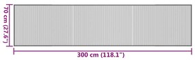 ΧΑΛΙ ΟΡΘΟΓΩΝΙΟ ΣΚΟΥΡΟ ΚΑΦΕ 70 X 300 ΕΚ. ΜΠΑΜΠΟΥ 376881