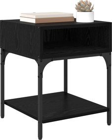 vidaXL Κομοδίνο Μαύρη Οξυά 40 x 40 x 50 cm Επεξεργασμένο Ξύλο